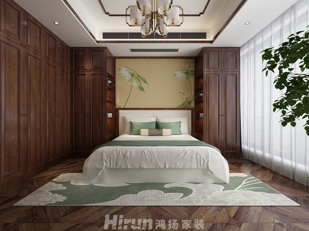 保利中央公園450㎡復合寫意別墅 裝修案例效果圖-10三樓次臥室-7.29