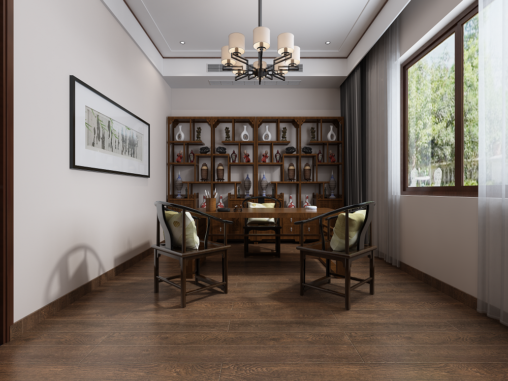 麗水山莊450㎡復合寫意別墅 裝修案例效果圖-9