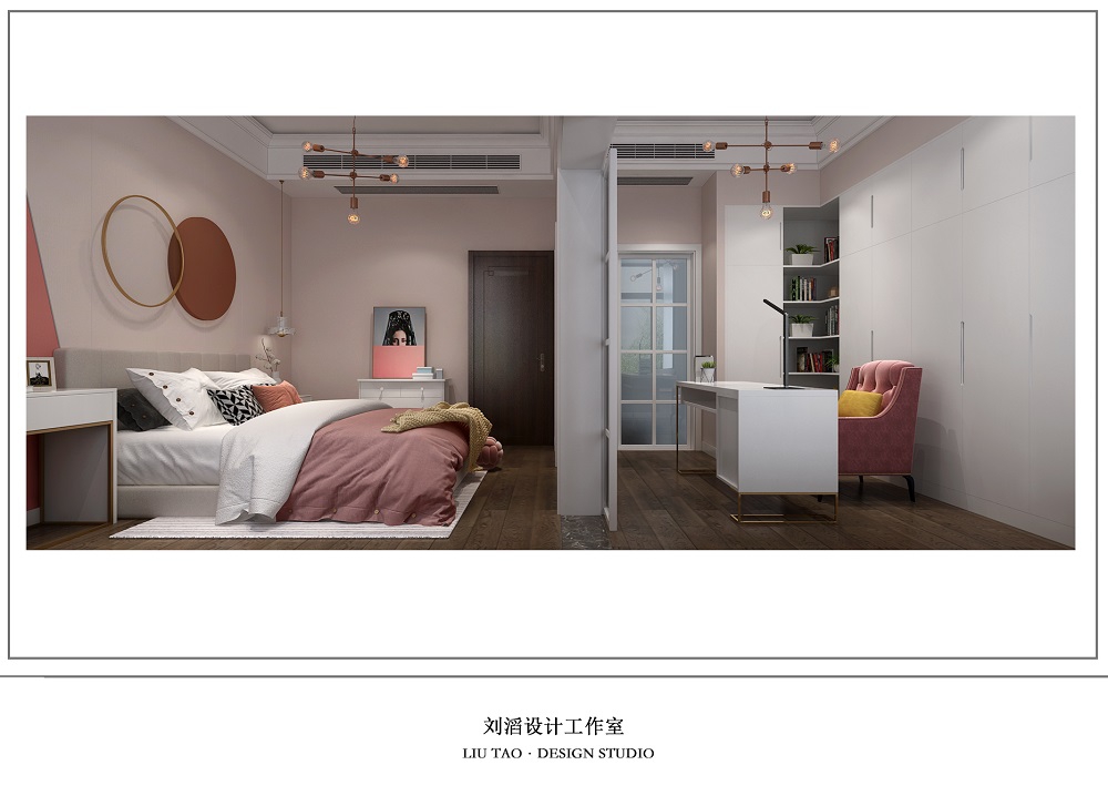 翡翠公園260㎡復合寫意別墅 裝修案例效果圖-10小孩房2