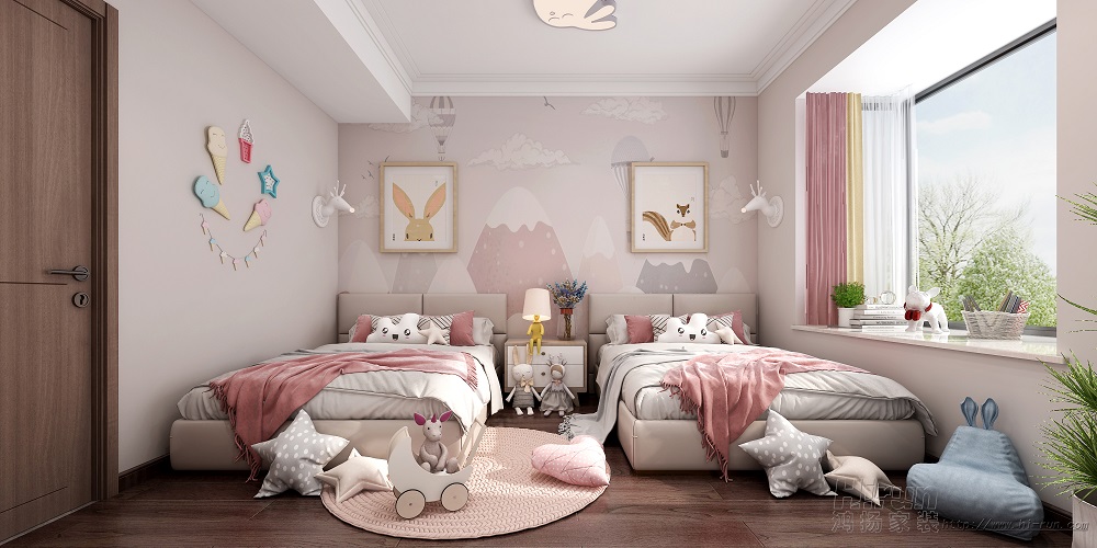 綠地145㎡雅致現代四居室 裝修案例效果圖-6