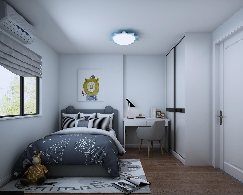 中建大公館109㎡北歐之光三居室 裝修案例效果圖-兒童房