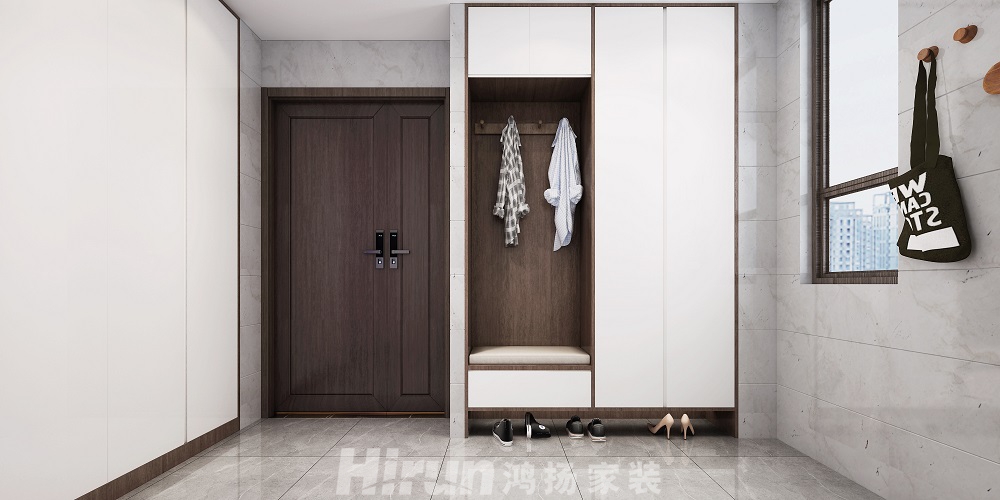 當(dāng)代上品灣320㎡復(fù)合寫意疊墅 裝修案例效果圖-10入戶