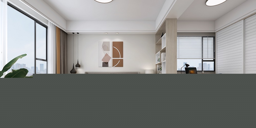 中泰財富湘江90㎡北歐之光二居室 裝修案例效果圖-9