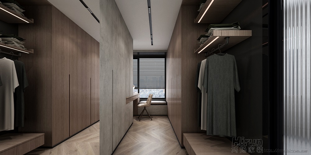 經(jīng)世龍城160㎡雅致現(xiàn)代四居室 裝修案例效果圖-9