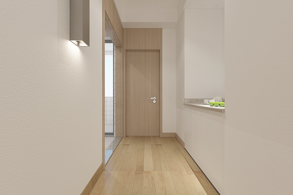 當代上品灣160㎡北歐之光四居室 裝修案例效果圖-過道