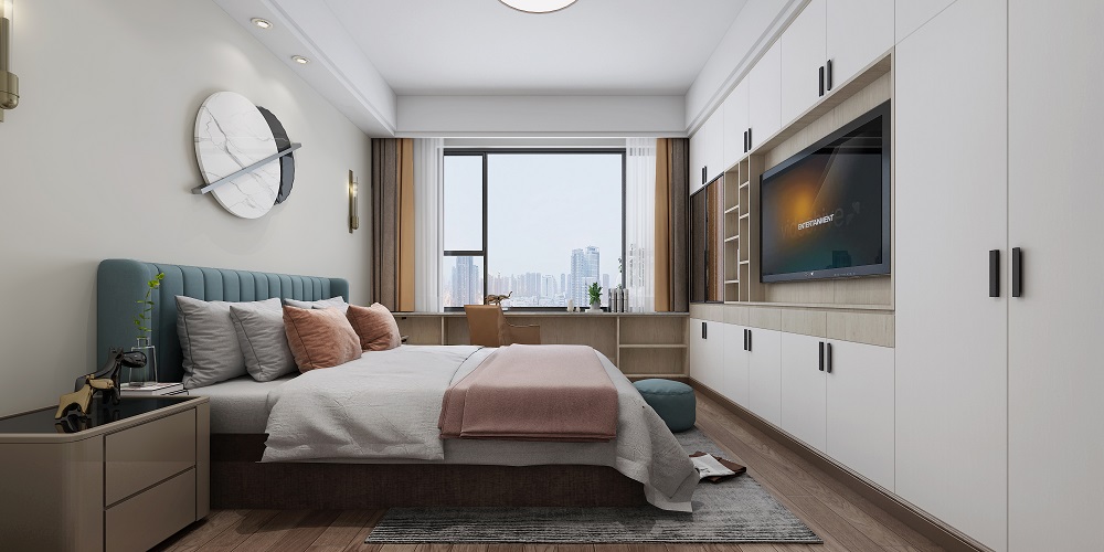 中泰財富湘江90㎡北歐之光二居室 裝修案例效果圖-8