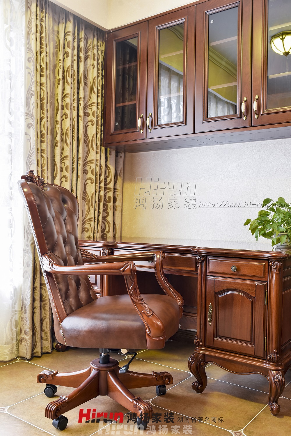 中泰財富湘江165㎡歐美香頌四居室 裝修案例效果圖-9