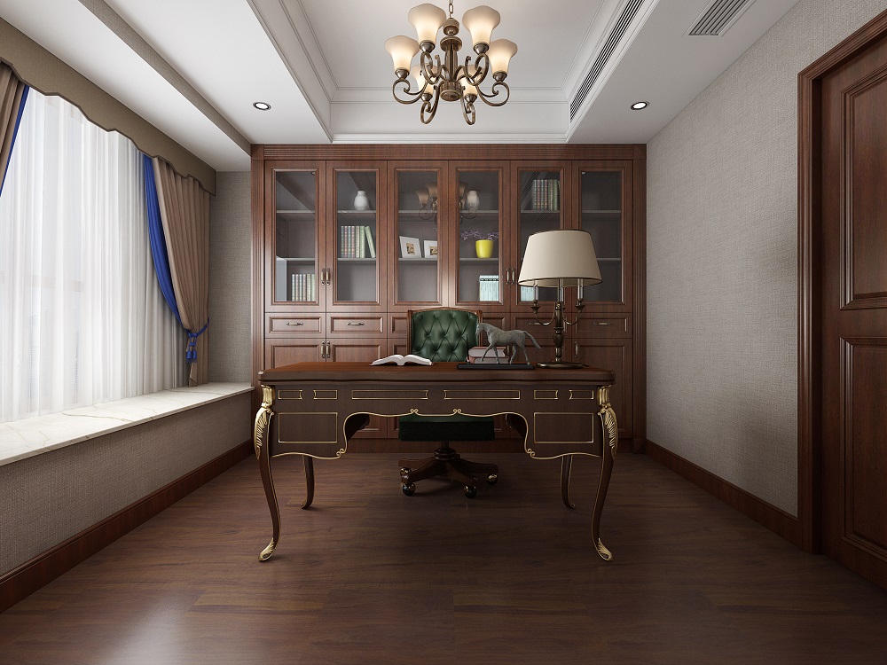 碧桂園十里江灣150㎡歐美香頌四居室 裝修案例效果圖-6