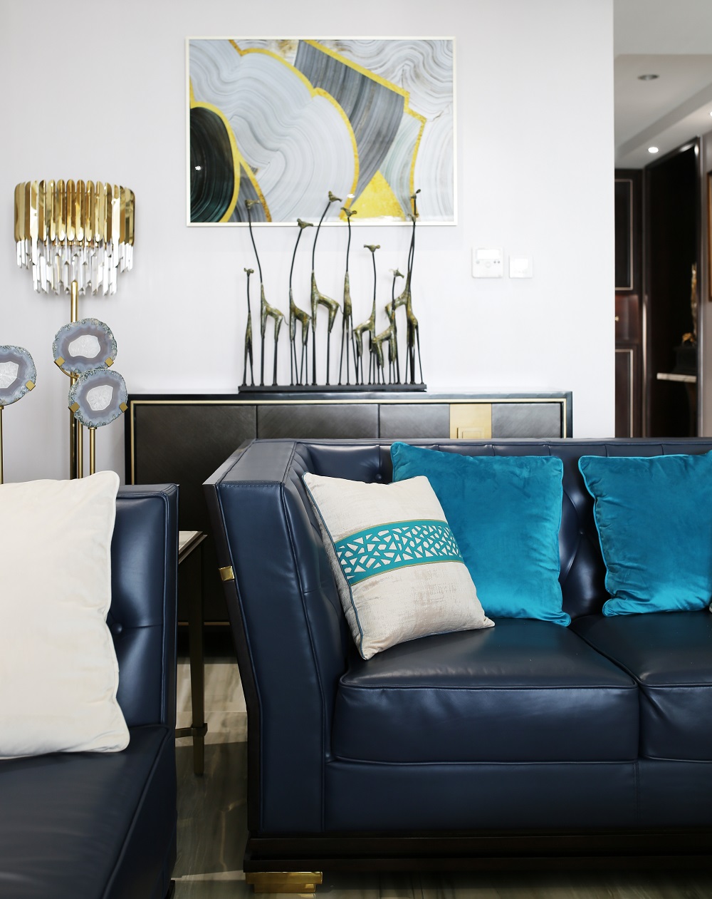 晉合湘水灣280㎡新裝飾主義大平層 裝修案例效果圖-5