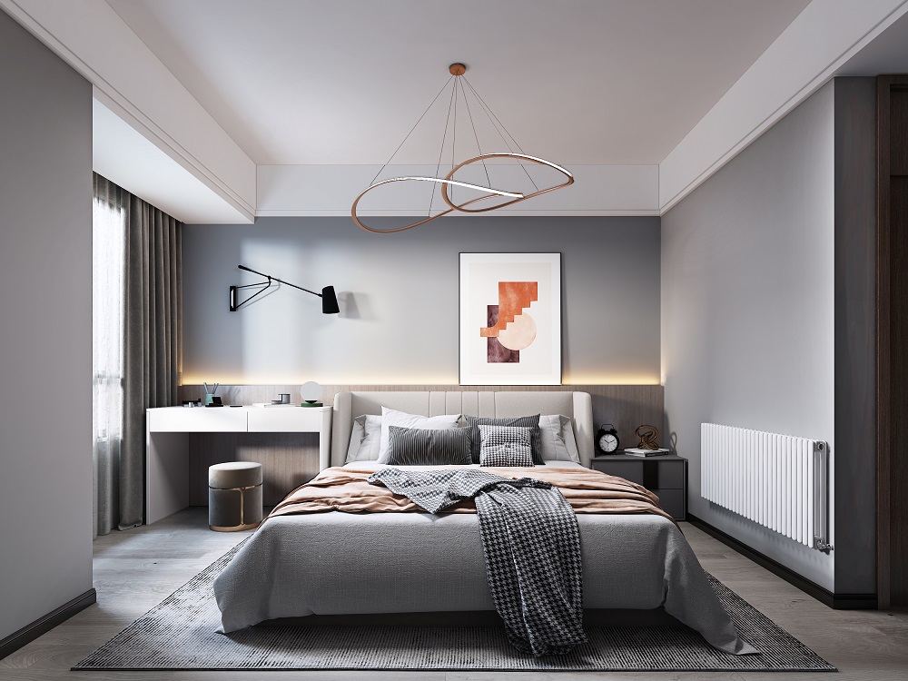 中建大公館130㎡雅致現代三居室 裝修案例效果圖-主臥