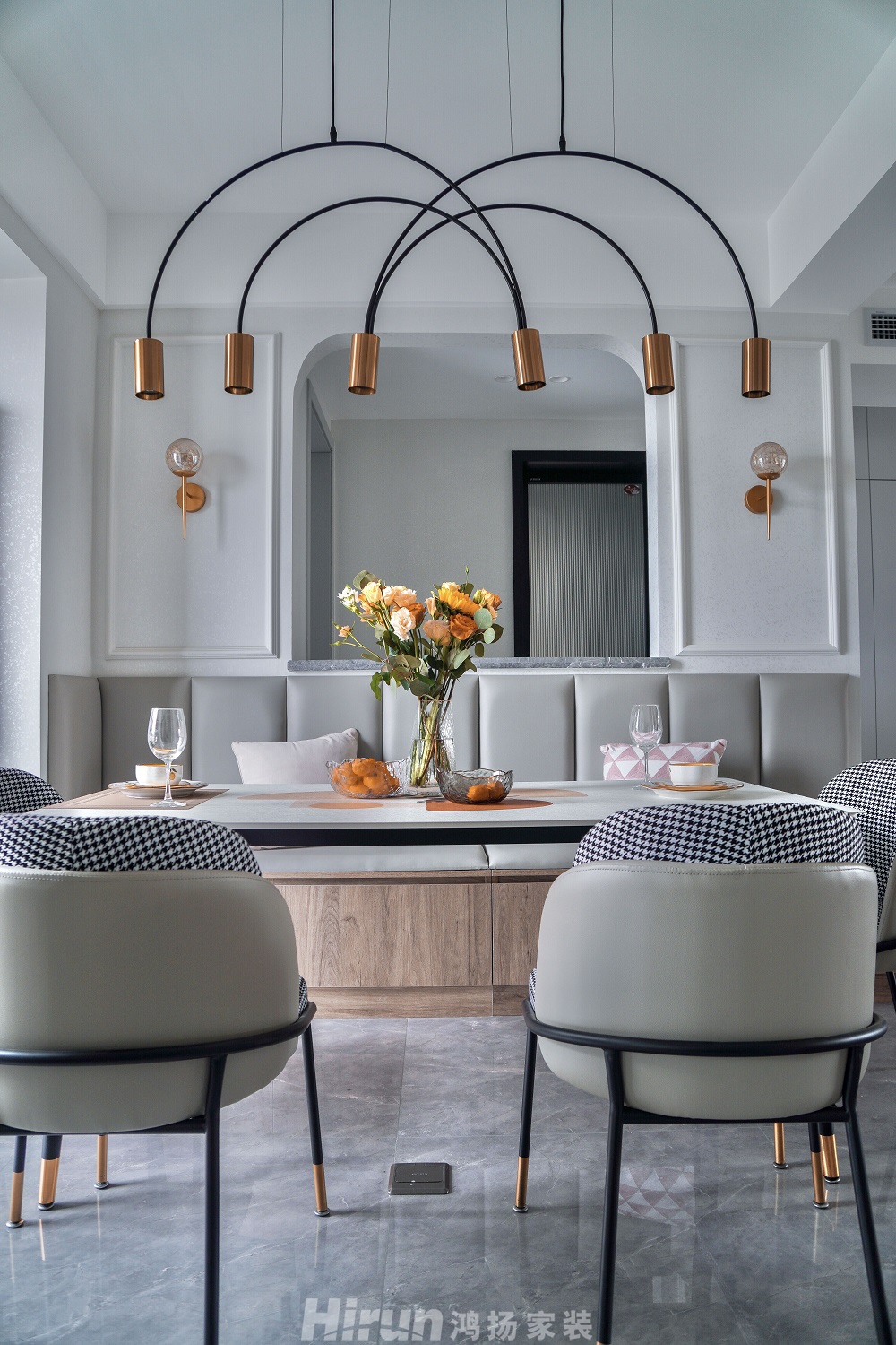 東方名苑120㎡雅致現(xiàn)代三居室 裝修案例效果圖-12