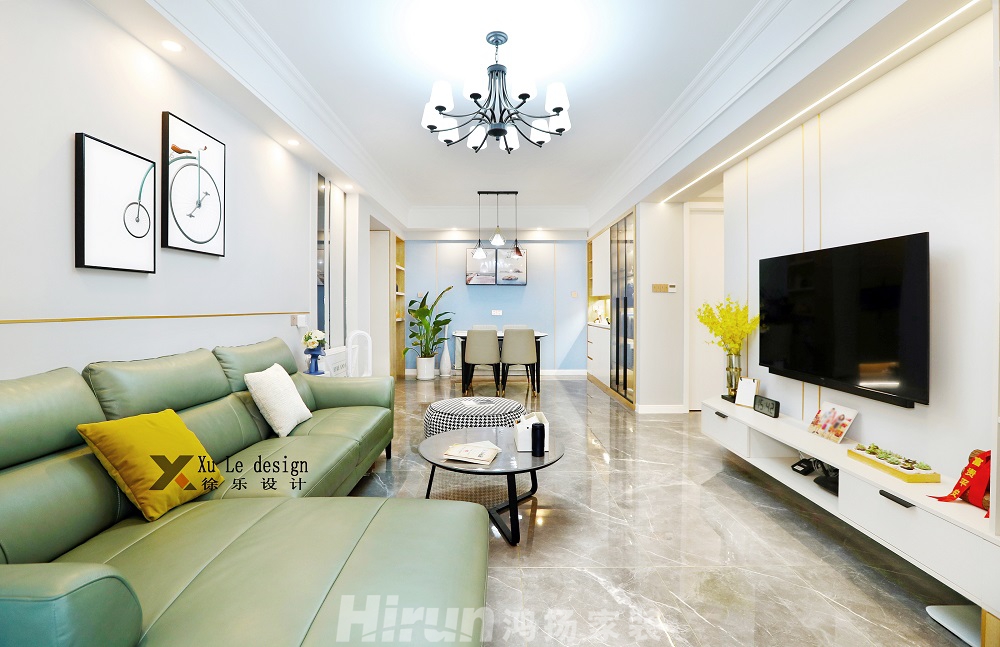 金沙泊岸100㎡北歐之光三居室 裝修案例實景圖-019