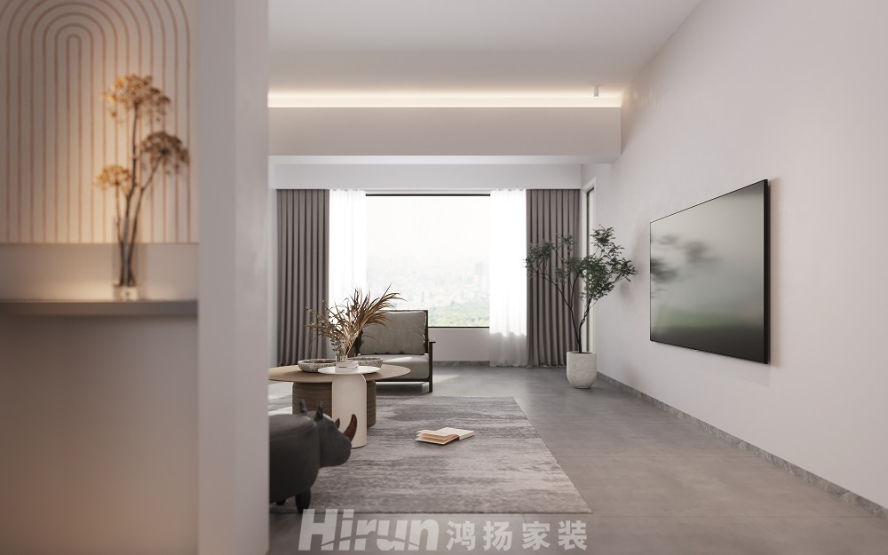 翠湖小區(qū)145㎡極簡(jiǎn)詫寂四居室 裝修案例效果圖-5