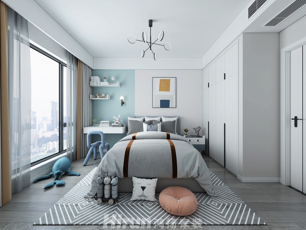 景秀家園145㎡雅致現代四居室 裝修案例效果圖-男孩2
