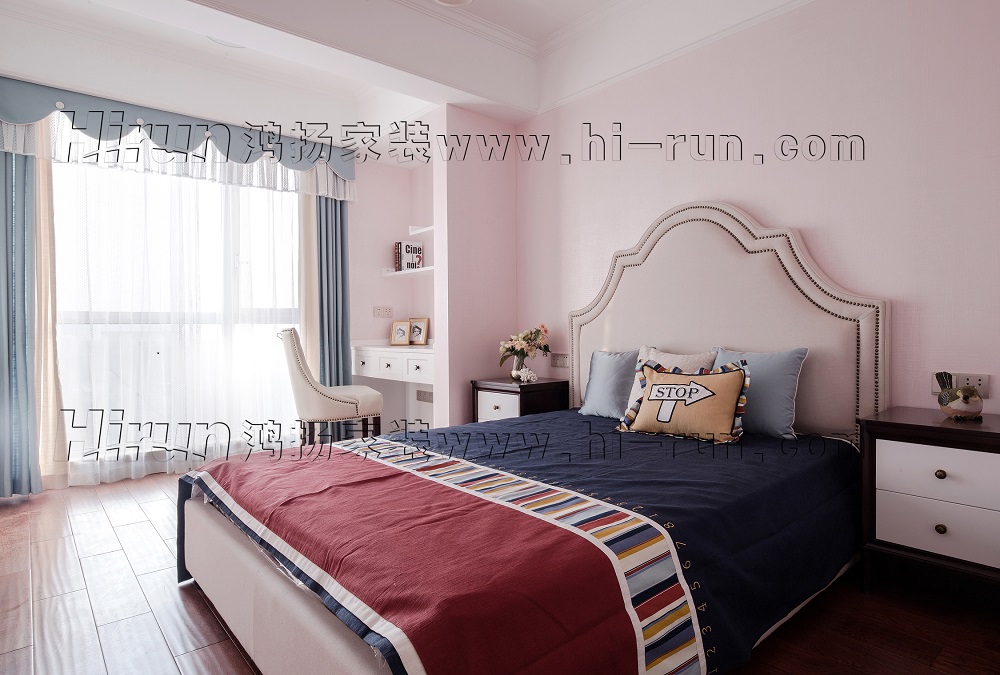 恒大華府130㎡輕歐簡(jiǎn)美四居室 裝修案例效果圖-05