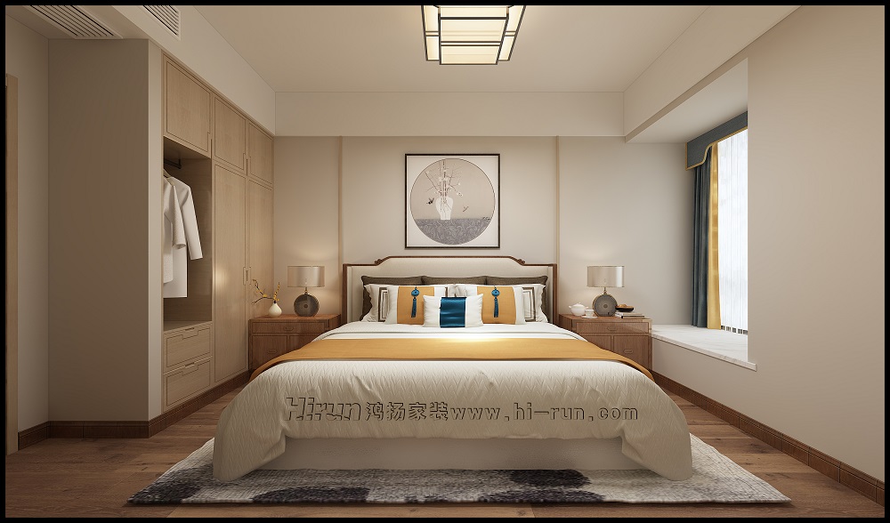 華晨金水灣180㎡復合寫意大平層 裝修案例效果圖-07次臥