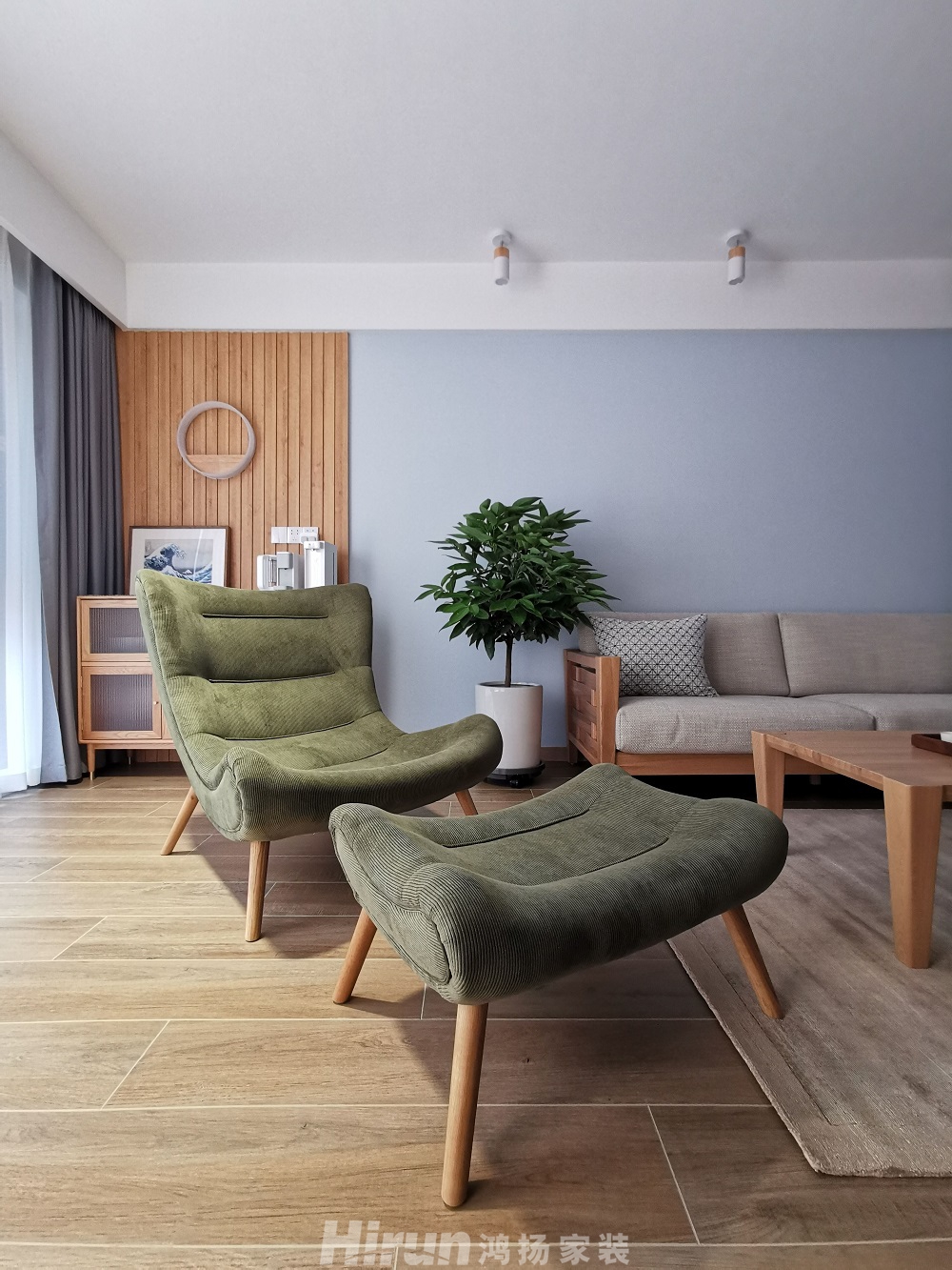 天元廣場110㎡北歐之光三居室 裝修案例效果圖-4