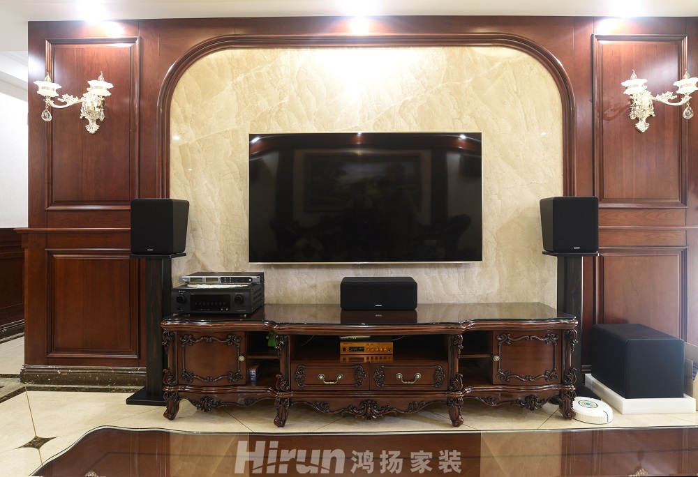 公園世家160㎡歐美香頌四居室 裝修案例效果圖-7