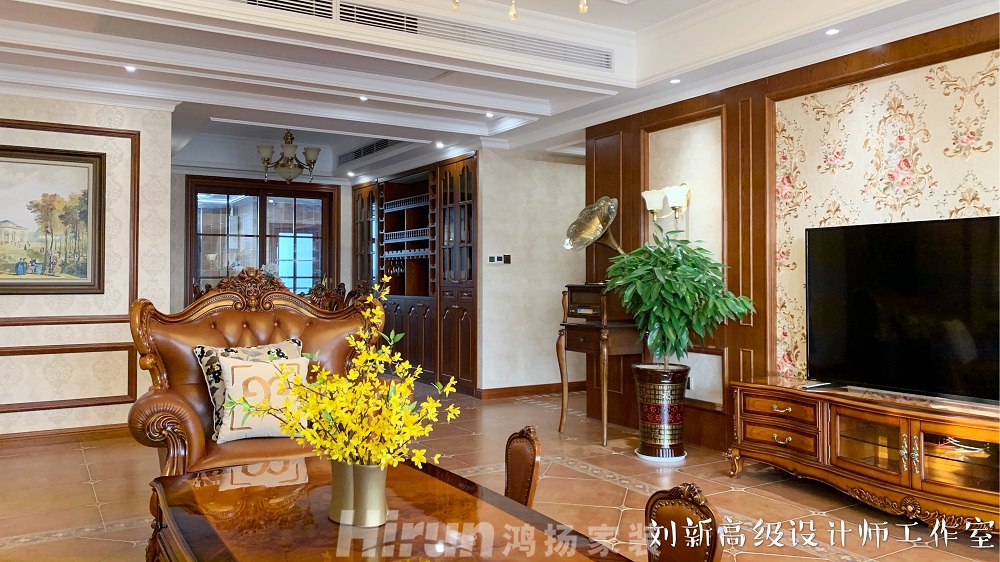 和泰家園160㎡歐美香頌四居室 裝修案例效果圖-5