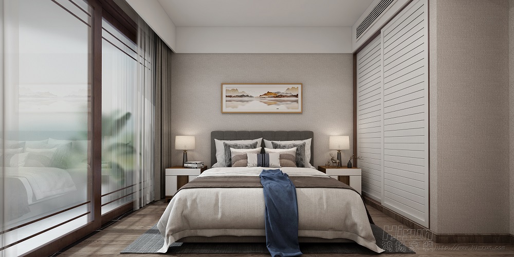 聯(lián)誼麗景灣160㎡復(fù)合寫意四居室 裝修案例效果圖-7