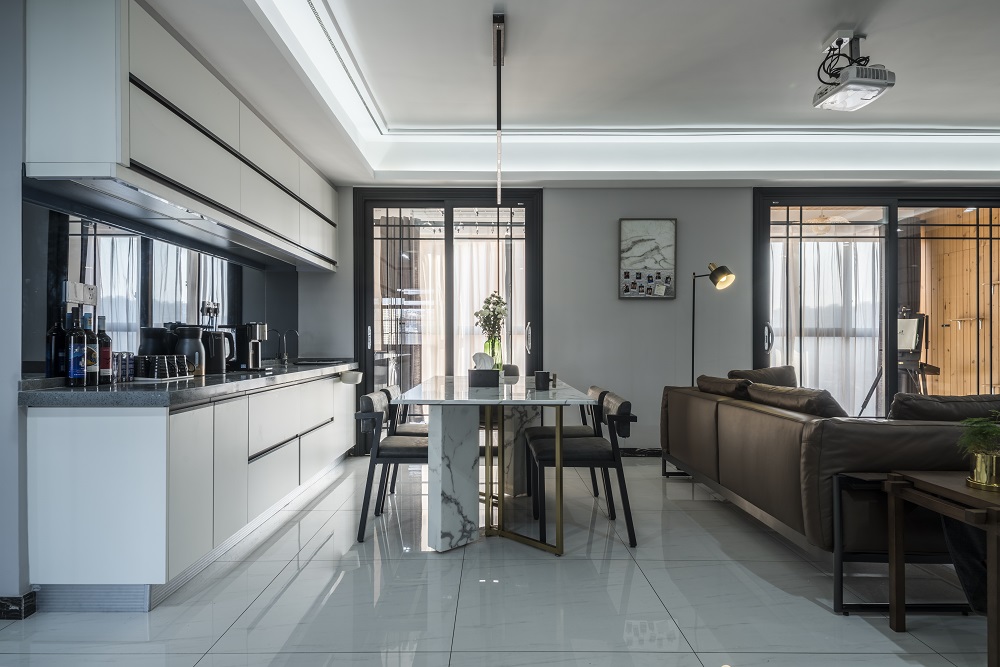 香江水岸新城150㎡雅致現(xiàn)代四居室 裝修案例效果圖-11