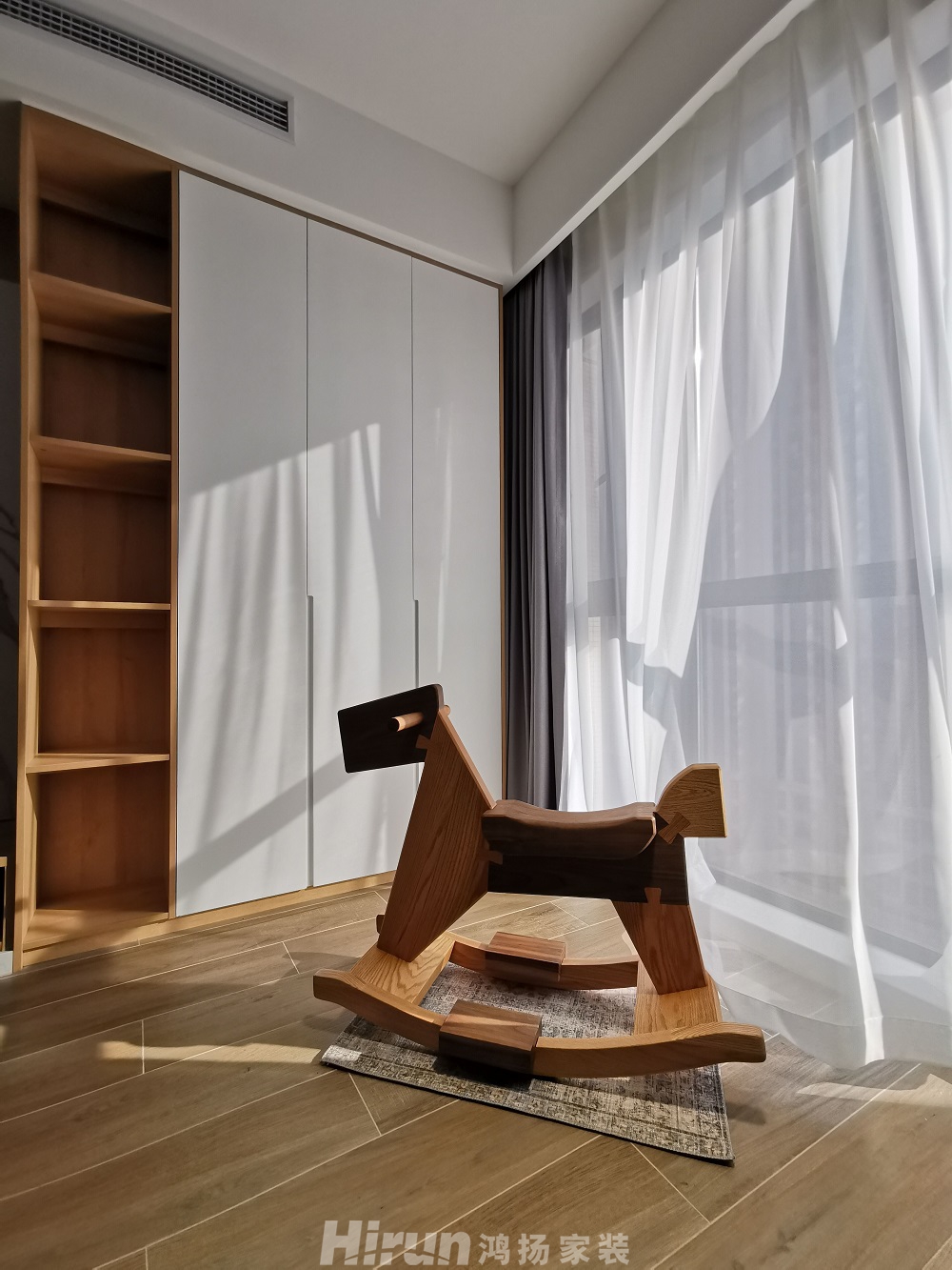 天元廣場110㎡北歐之光三居室 裝修案例效果圖-5