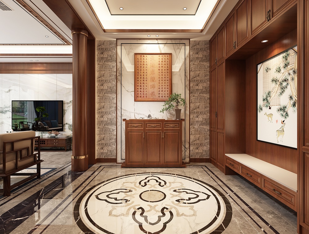 麗水山莊450㎡復合寫意別墅 裝修案例效果圖-1