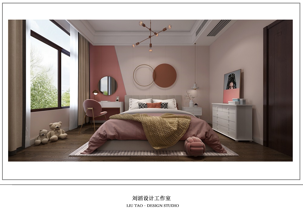 翡翠公園260㎡復合寫意別墅 裝修案例效果圖-9小孩房