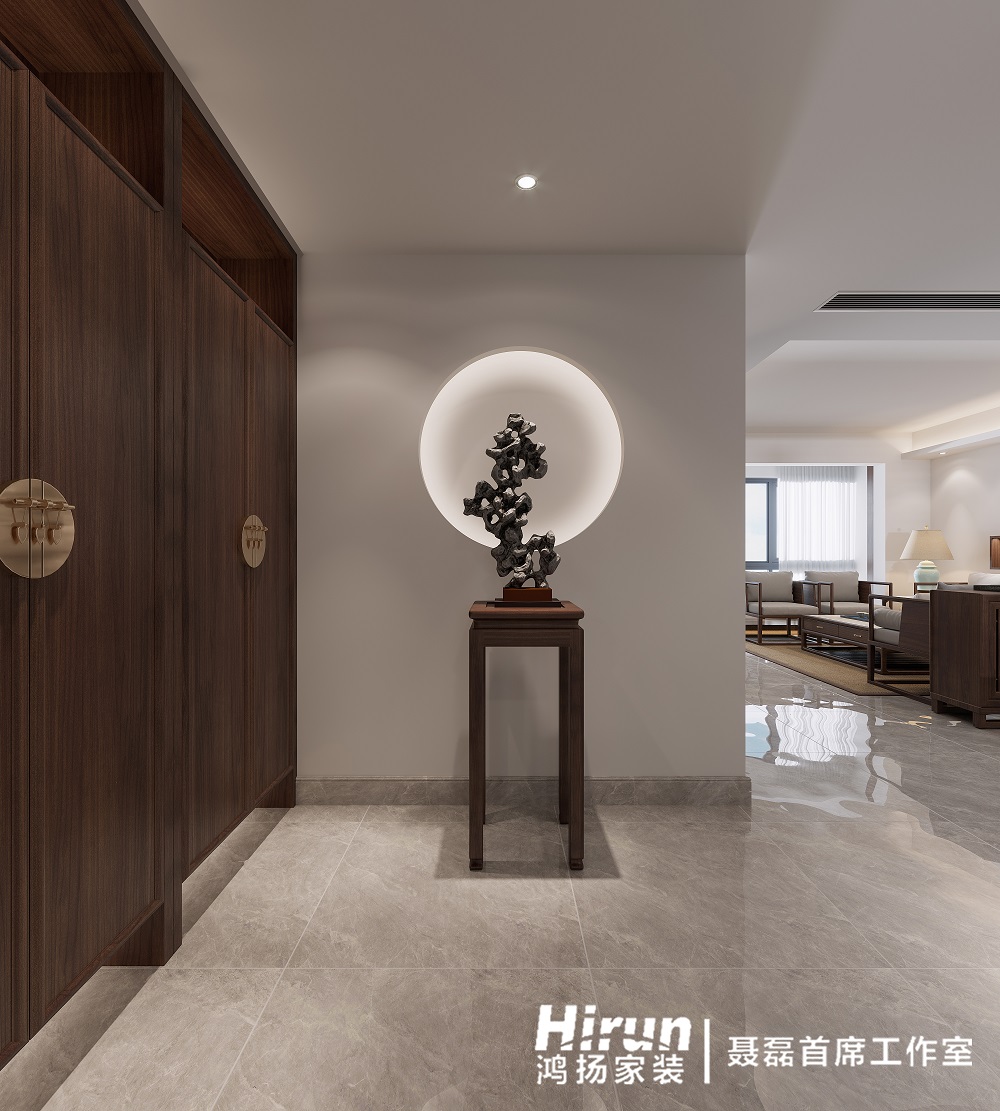 天元美居樂(lè)瓏庭300㎡意境東方復(fù)式 裝修案例效果圖-1