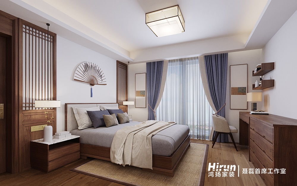 天元美居樂(lè)瓏庭300㎡意境東方復(fù)式 裝修案例效果圖-9