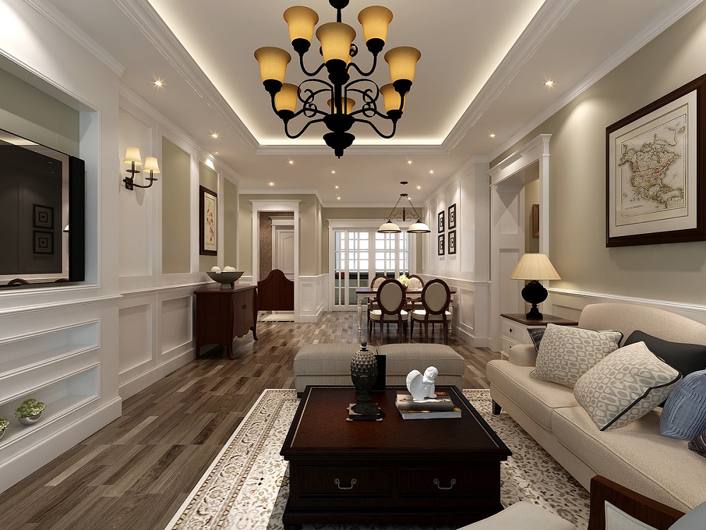 香江水岸新城150㎡輕歐簡美四居室 裝修案例效果圖-4