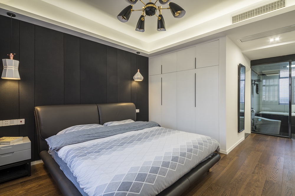 香江水岸新城150㎡雅致現(xiàn)代四居室 裝修案例效果圖-35