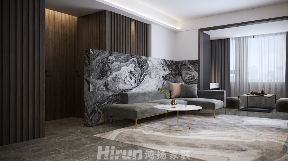 安鄉子龍商務中心156㎡雅致現代四居室 裝修案例效果圖-5