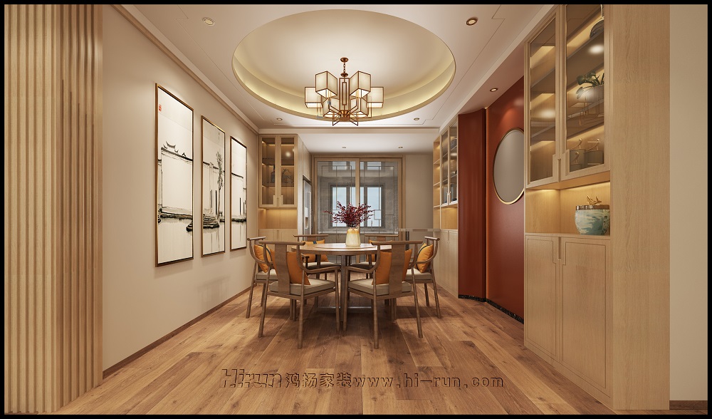 華晨金水灣180㎡復合寫意大平層 裝修案例效果圖-03餐廳