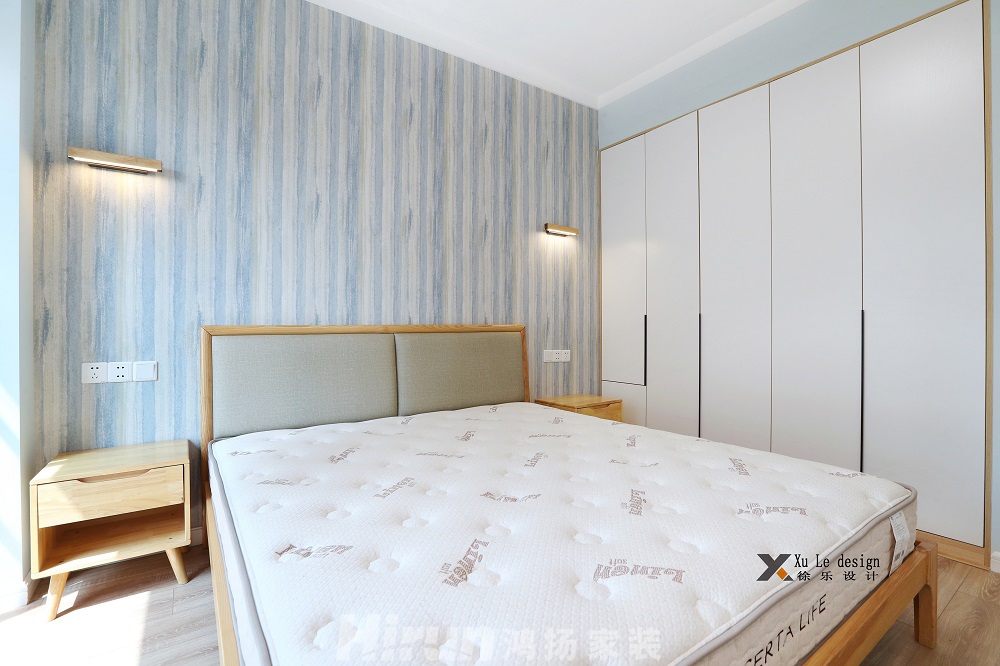 漢口城市廣場115㎡北歐之光三居室 裝修案例效果圖-LJX_2913-