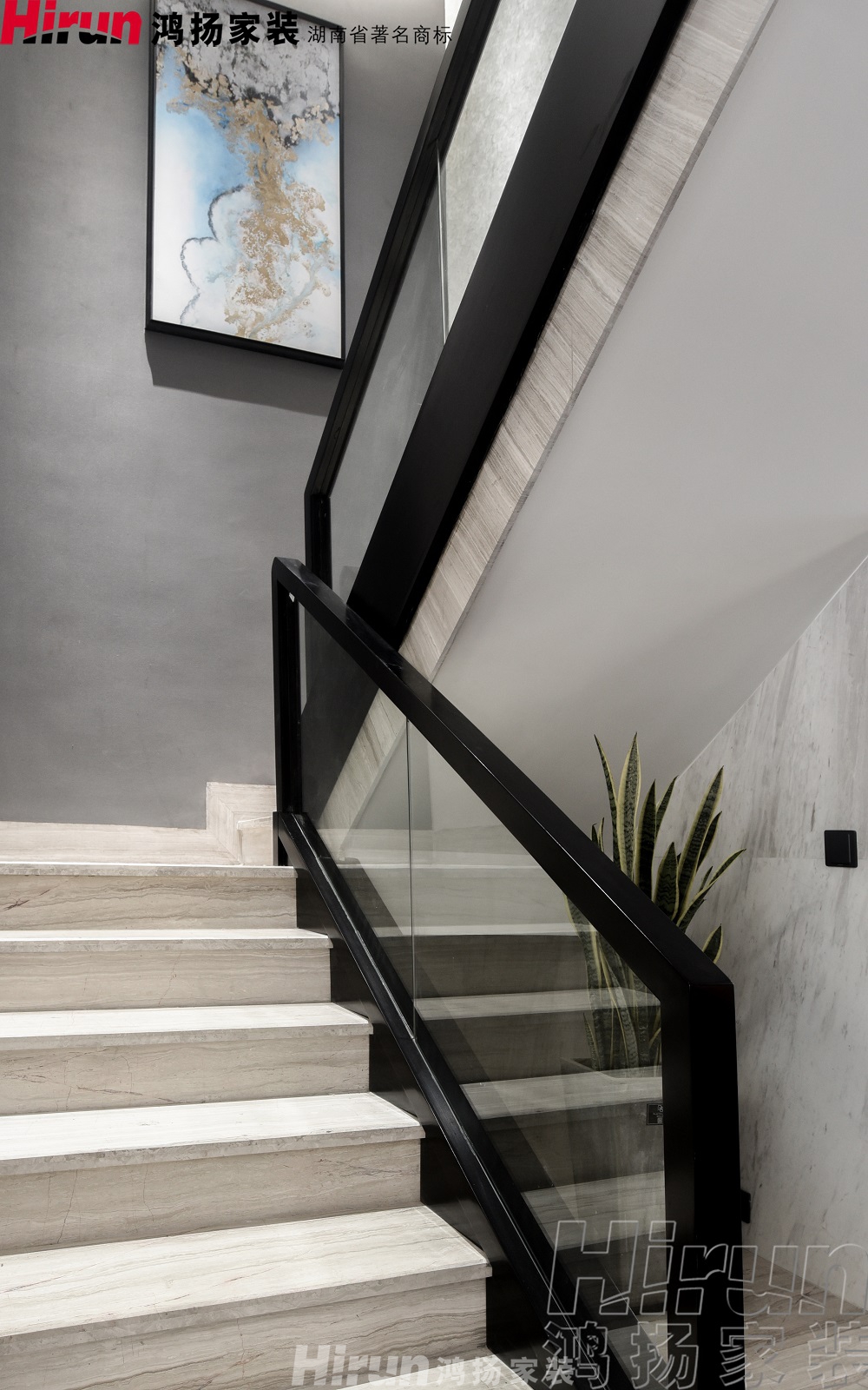 云升東方大院240㎡雅致現代復式 裝修案例效果圖-9