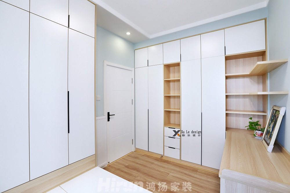 漢口城市廣場115㎡北歐之光三居室 裝修案例效果圖-LJX_2921-