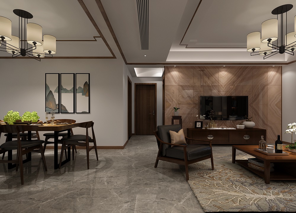 天源-蓉國新賦170㎡復(fù)合寫意四居室 裝修案例效果圖-過道