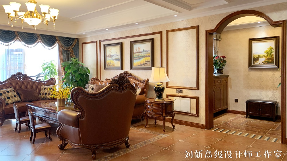 和泰家園160㎡歐美香頌四居室 裝修案例效果圖-7