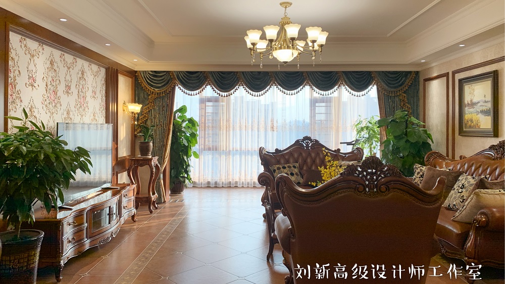 和泰家園160㎡歐美香頌四居室 裝修案例效果圖-9