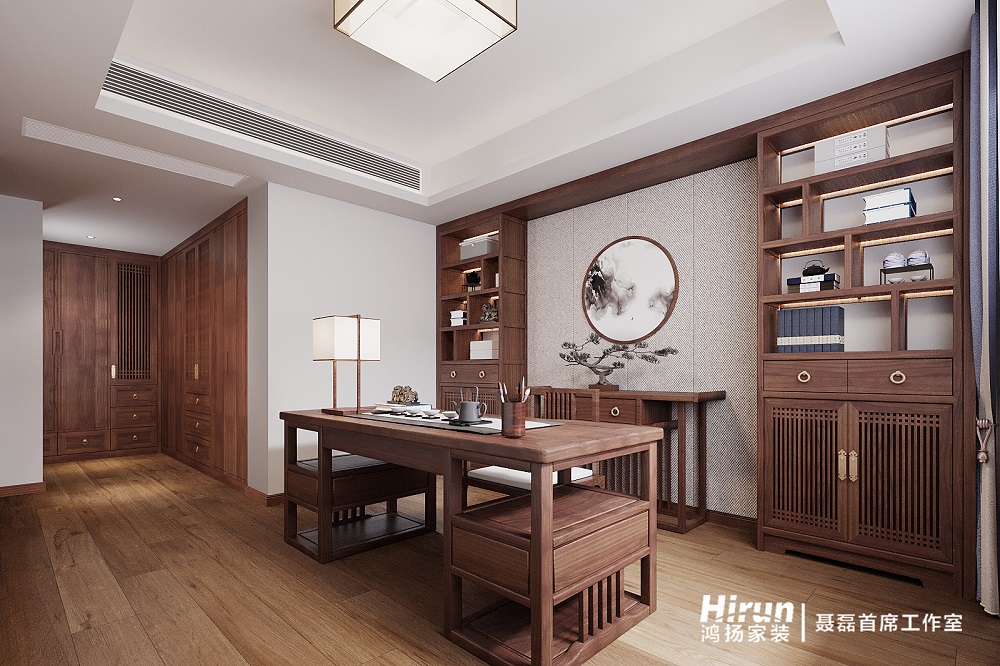 天元美居樂(lè)瓏庭300㎡意境東方復(fù)式 裝修案例效果圖-8