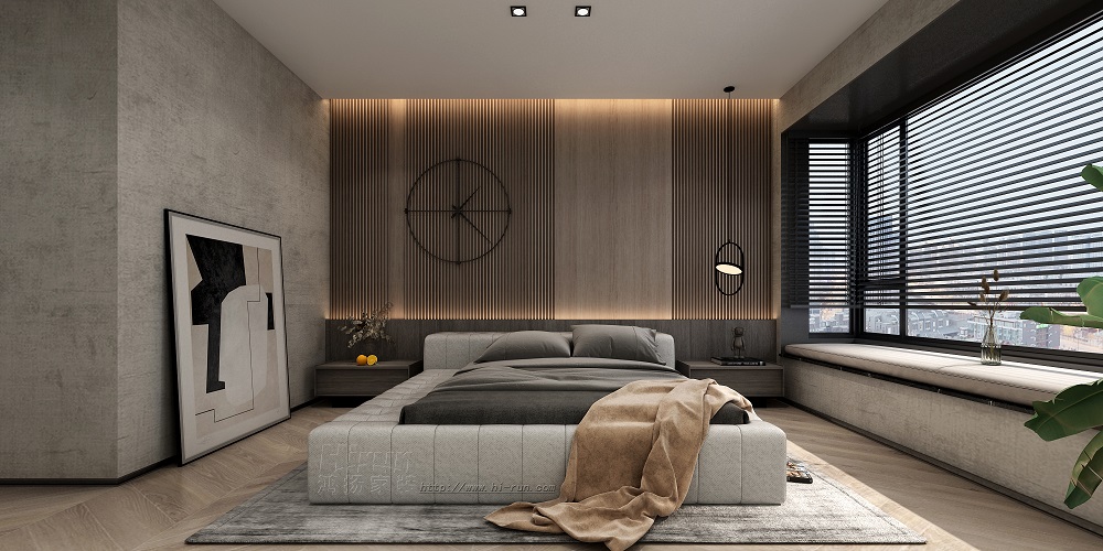 經(jīng)世龍城160㎡雅致現(xiàn)代四居室 裝修案例效果圖-8