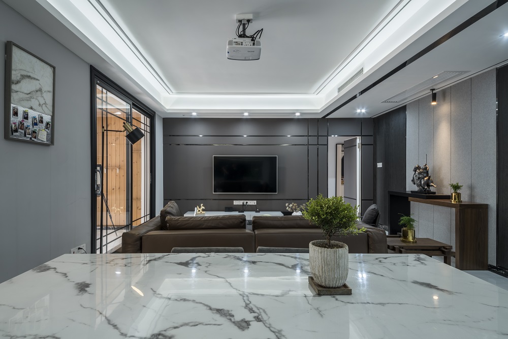 香江水岸新城150㎡雅致現(xiàn)代四居室 裝修案例效果圖-16