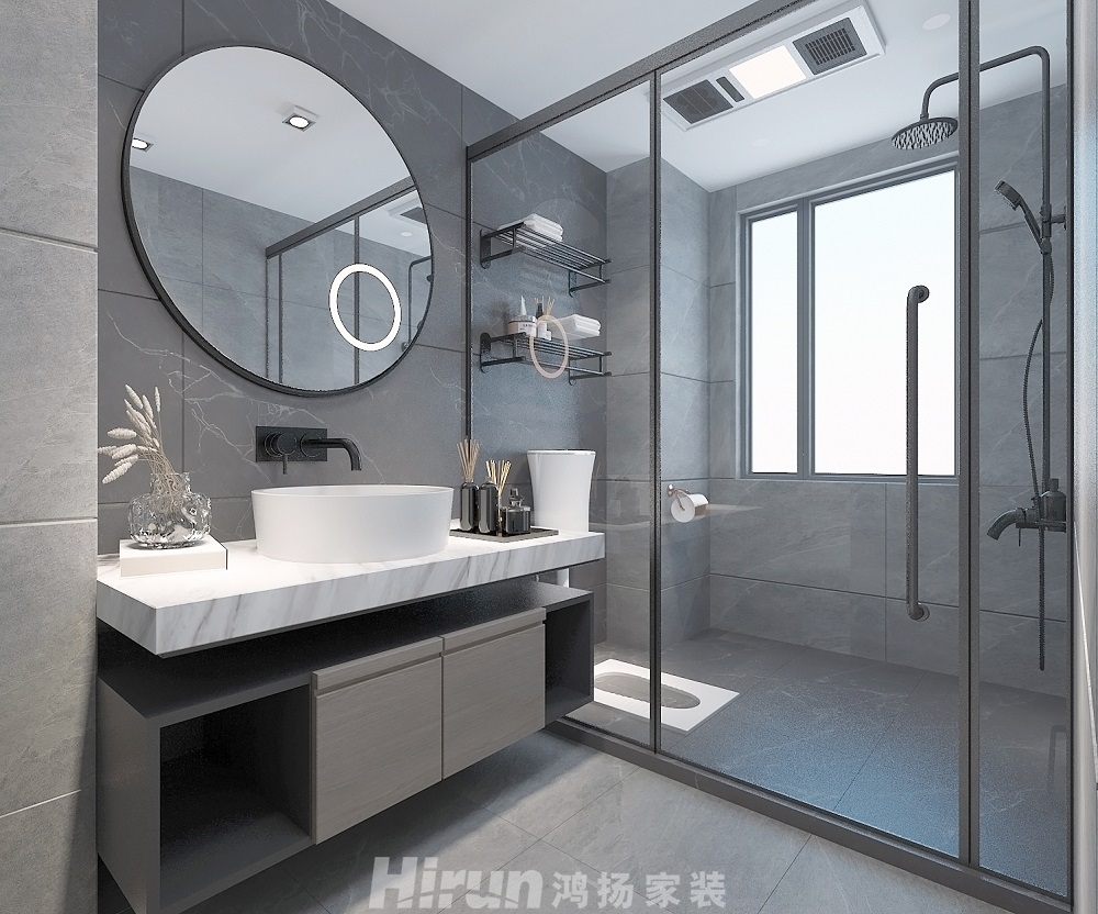 景秀家園145㎡雅致現代四居室 裝修案例效果圖-外衛