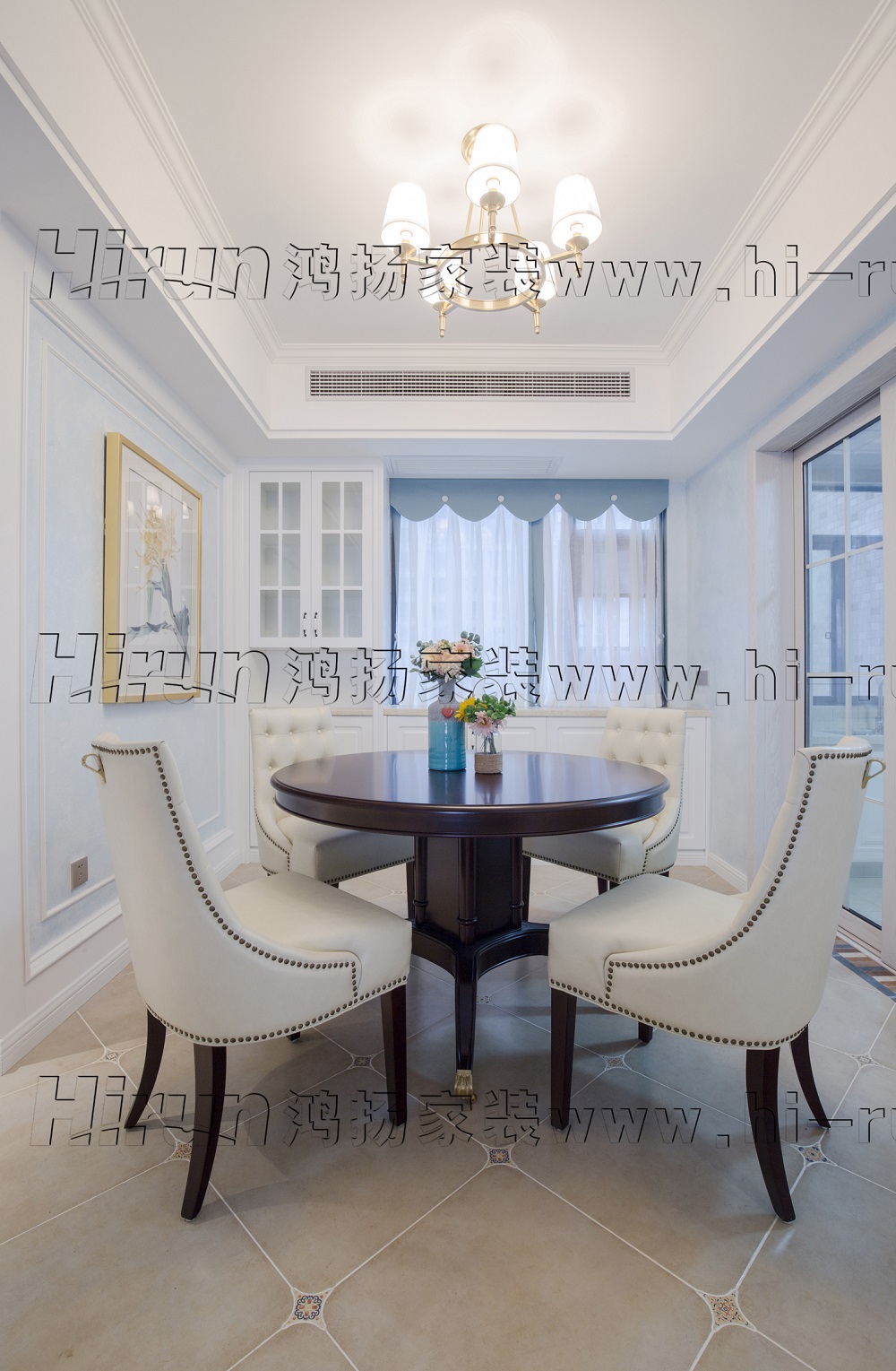 恒大華府130㎡輕歐簡(jiǎn)美四居室 裝修案例效果圖-02