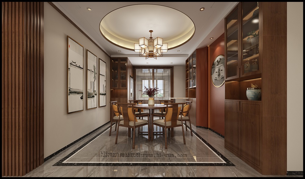 華晨金水灣180㎡復合寫意大平層 裝修案例效果圖-03餐廳