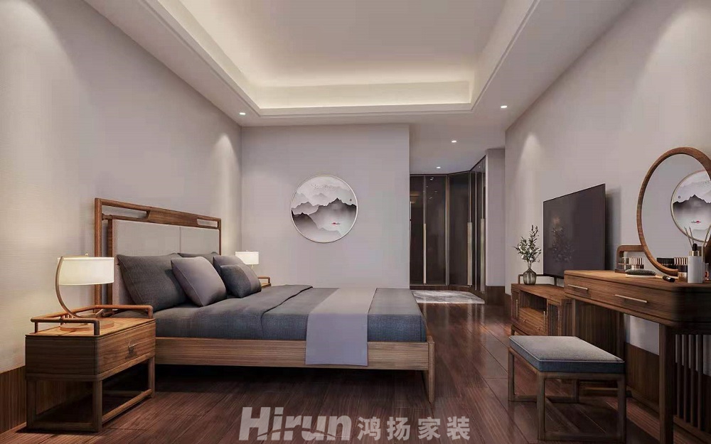 北辰中央公園150㎡意境東方四居室 裝修案例效果圖-ab6427fe3921cc459fb10129bffff06