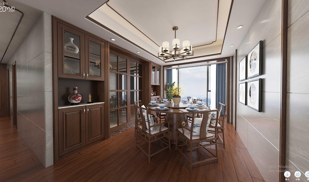 金霖御景160㎡復合寫意四居室 裝修案例效果圖-餐廳