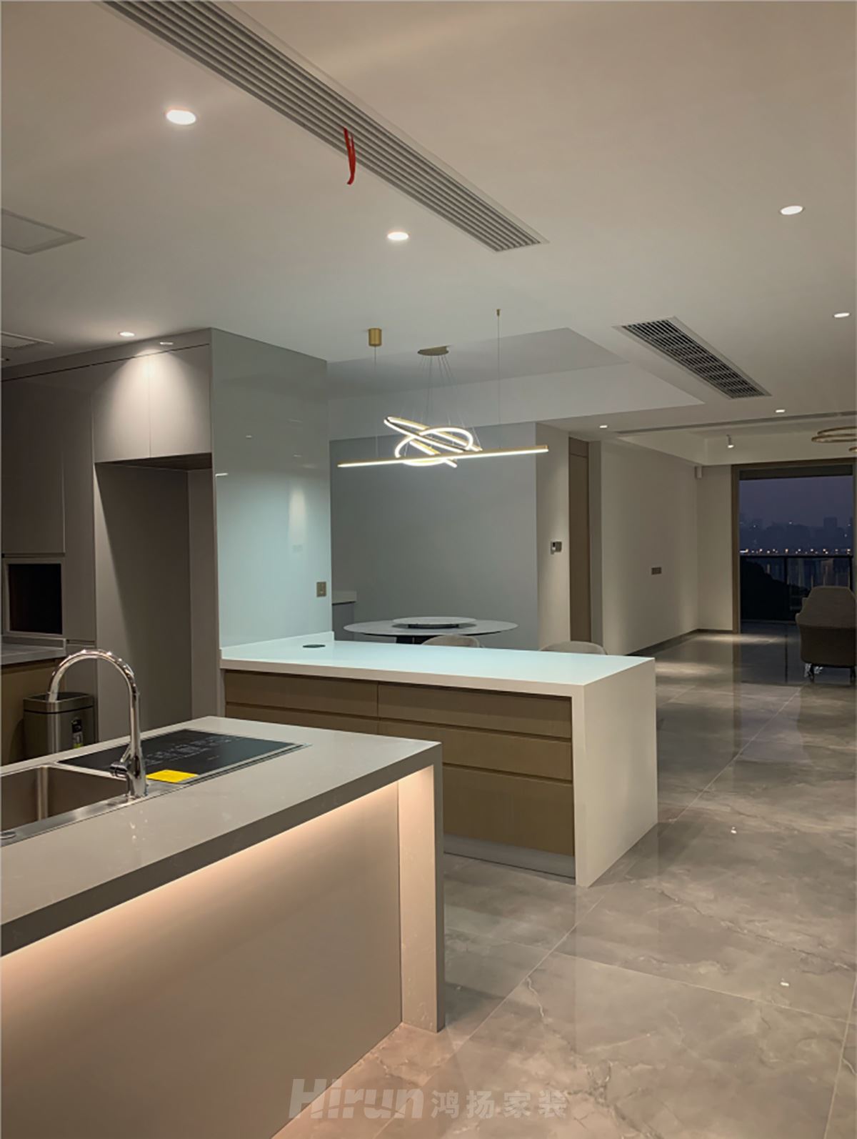 湘江壹號(hào)220㎡雅致現(xiàn)代三居室 裝修案例實(shí)景圖-OB%Y%MB