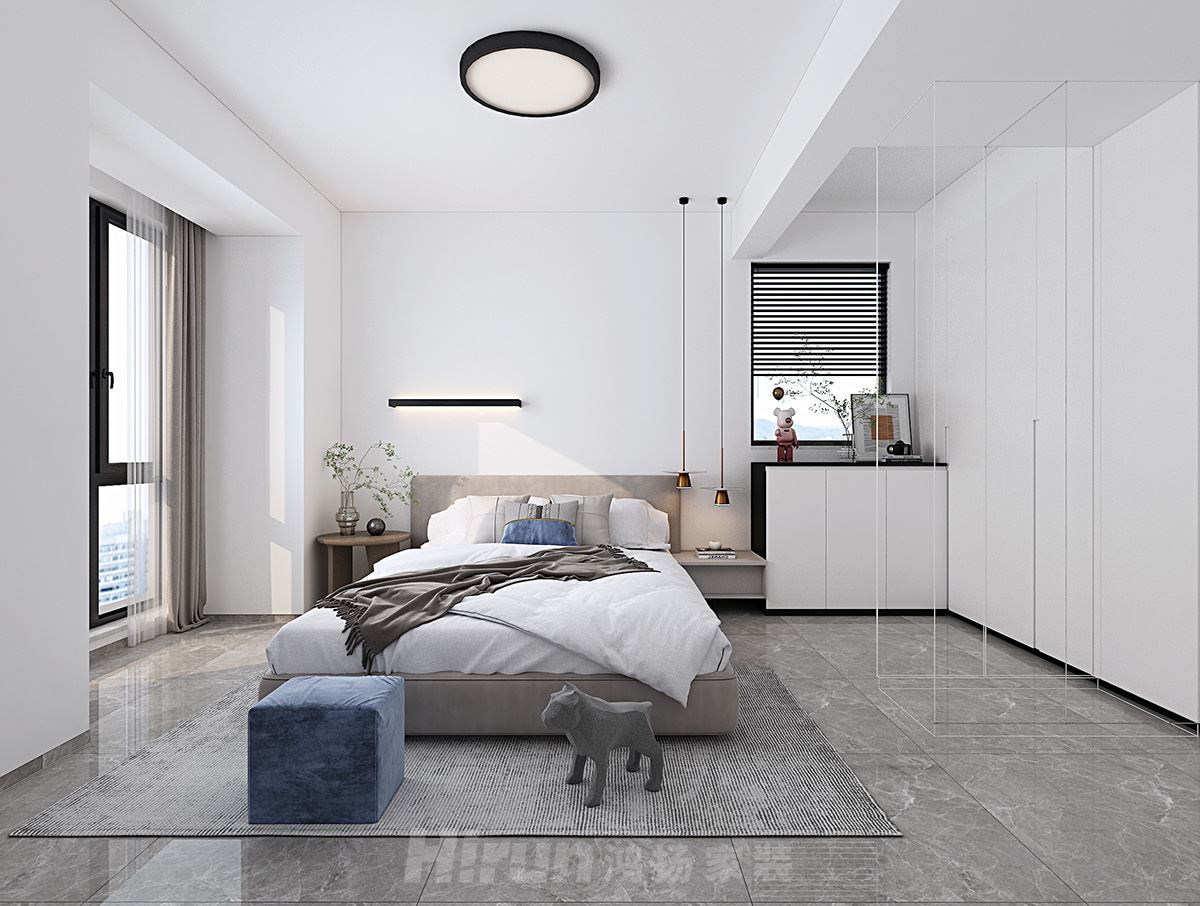 豐和園 105㎡雅致現(xiàn)代二居室 裝修案例效果圖-be3e63e7f1a310d6d11327b233e4f69